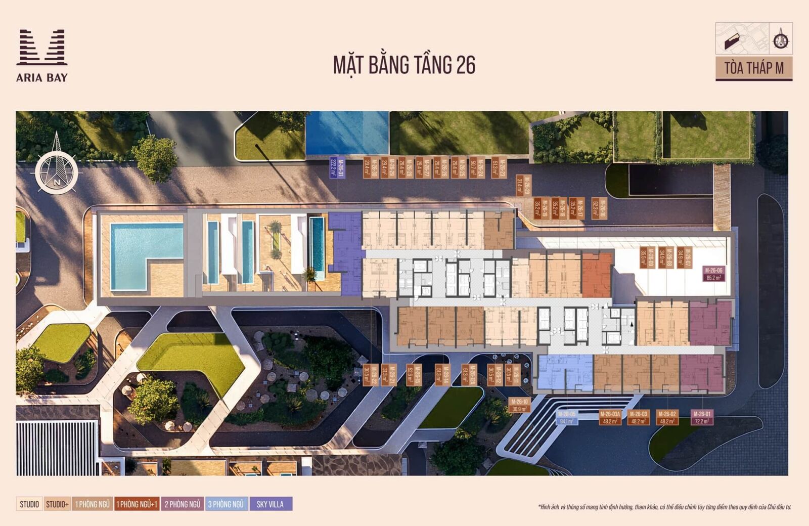 mặt bằng dự án aria bay hạ long