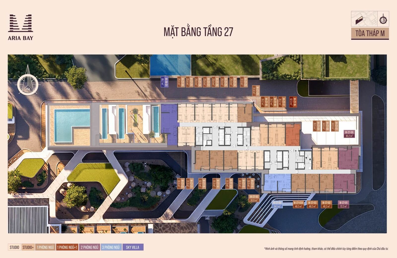 mặt bằng dự án aria bay hạ long